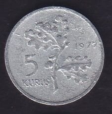1977 Yılı 5 Kuruş