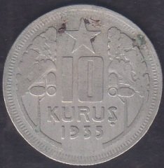 1935 Yılı 10 Kuruş Temiz