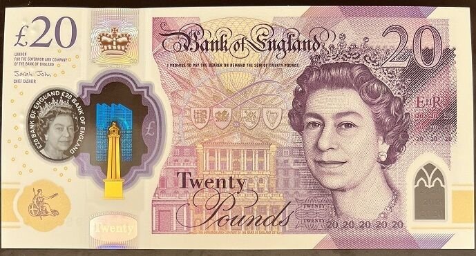 İngiltere 20 Pound 2018 Çil Polymer Pick 396
