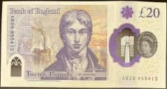 İngiltere 20 Pound 2018 Çil Polymer Pick 396