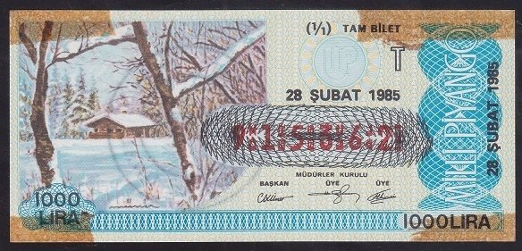 1985 28 ŞUBAT TAM BİLET T SERİSİ
