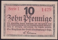 ALMANYA 10 PFENNİG NOTGELD 1920 ND ÇİL
