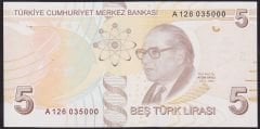 9.Emisyon 1.Tertip 5 Lira A126 035000 Çil