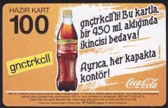 Turkcell Hazır Kart 100 Kontör 2010 Coca Cola