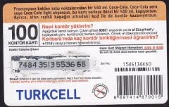 Turkcell Hazır Kart 100 Kontör 2010 Coca Cola