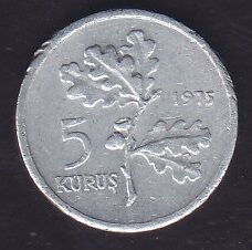 1975 Yılı 5 Kuruş