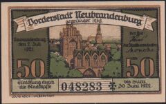 Almanya 50 Pfennig Notgeld 1921 Çil