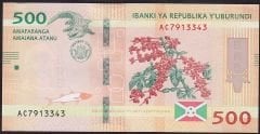 Burundi 500 Frank 2018 Çil Pick 50