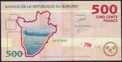 Burundi 500 Frank 2018 Çil Pick50