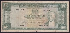 5.EMİSYON 3.TERTİP 10 LİRA V24 16785 TEMİZ eski paralar nereye satılır