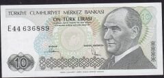 7.Emisyon 2.Tertip 10 Lira E44 636889 Çok Çok Temiz+