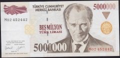 7.Emisyon 5 000 000 Lira M02 452442 Çilaltı Çil