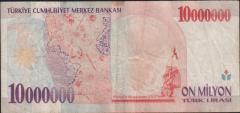 7.Emisyon 10 000 000 Lira D29 239105 Çok Temiz