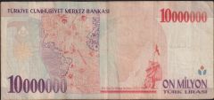 7.Emisyon 10 000 000 Lira A04 483696 Çok Temiz