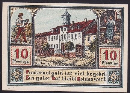 ALMANYA 10 PFENNİG NOTGELD 1921 ÇİL