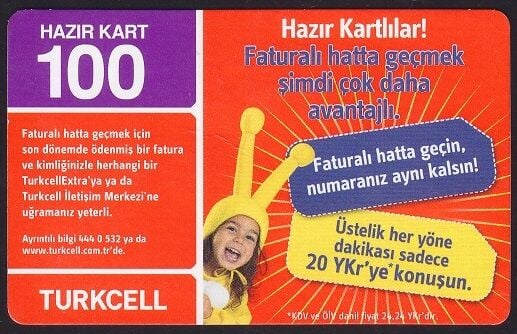 Turkcell Hazır Kart 100 Kontör 2010
