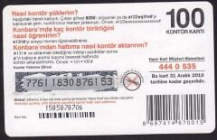 Turkcell Hazır Kart 100 Kontör 2010
