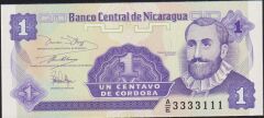 Nikaragua 1 Centavo 1991 Çil Pick 167 ( 3333111 )