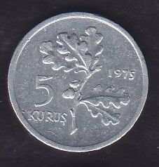 1975 Yılı 5 Kuruş