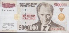 7.Emisyon 5 000 000 Lira L65 496433 Çilaltı