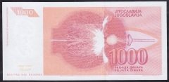 YUGOSLAVYA 1000 DİNAR 1992 ÇİL (AA)