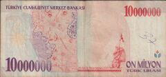 7.Emisyon 10 000 000 Lira A05 523735 Çok Temiz