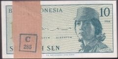 Endonezya 10 Sen 1964 Deste (100 Adet) Çil