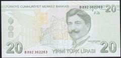 9.Emisyon 2.Tertip 20 Lira B892 362263 Çil Blok Radar