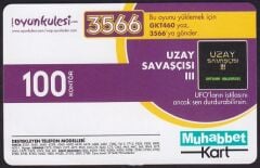 Turkcell Muhabbet Kart 100 Kontör Uzay Savaşçısı 2008