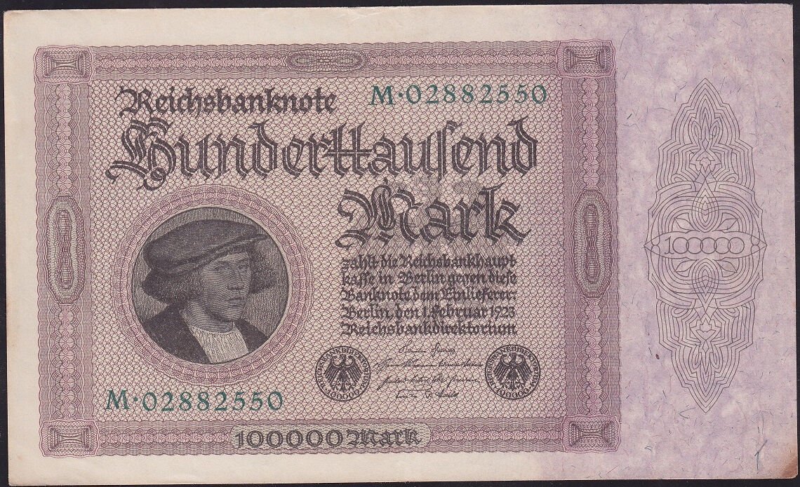 Almanya 100.000 Mark 1923 Çok Çok Temiz