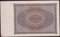 Almanya 100.000 Mark 1923 Çok Çok Temiz