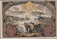 Almanya 50 Pfennig Notgeld 1921 Çil Filigranlı