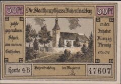 Almanya 50 Pfennig Notgeld 1921 Çil Filigranlı