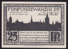 ALMANYA 25 PFENNİG NOTGELD 1921 ÇİL