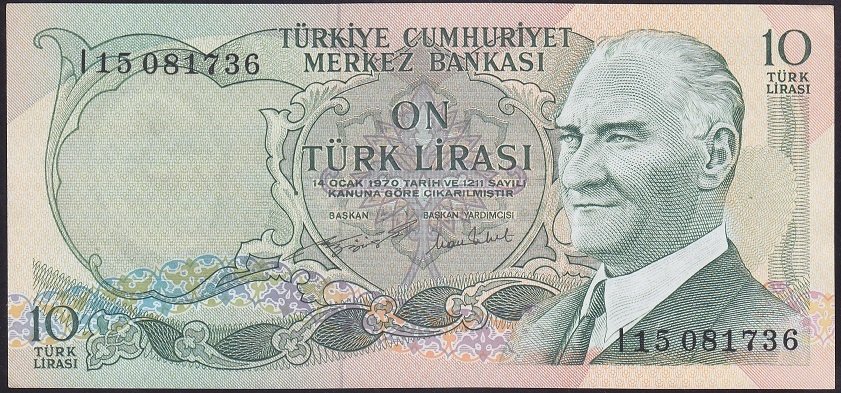 6.EMİSYON 2.TERTİP 10 LİRA I15 081736 ÇİLALTI
