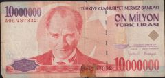 7.Emisyon 10 000 000 Lira A06 787332 Haliyle