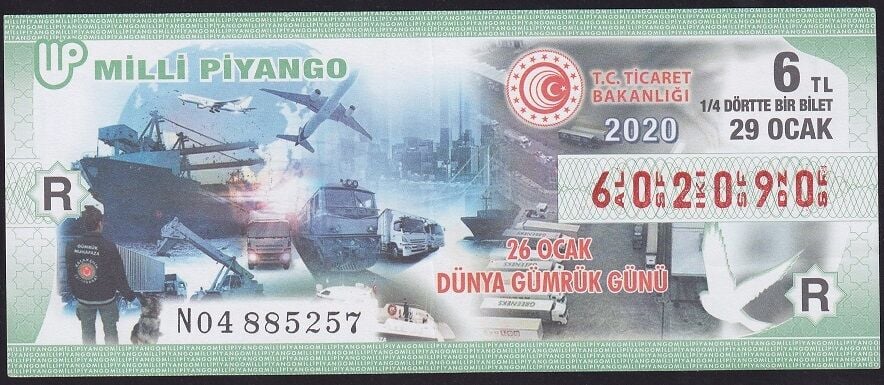 2020 29 Ocak Çeyrek Bilet - R Serisi