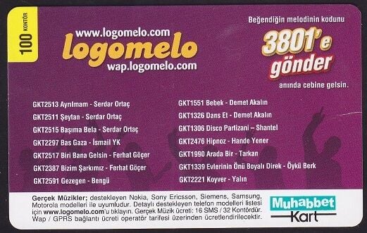 Turkcell Muhabbet Kart 100 Kontör Logomelo