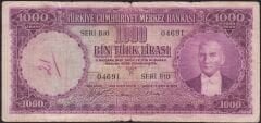 5.Emisyon 1000 Lira Seri B10 04691 Temiz