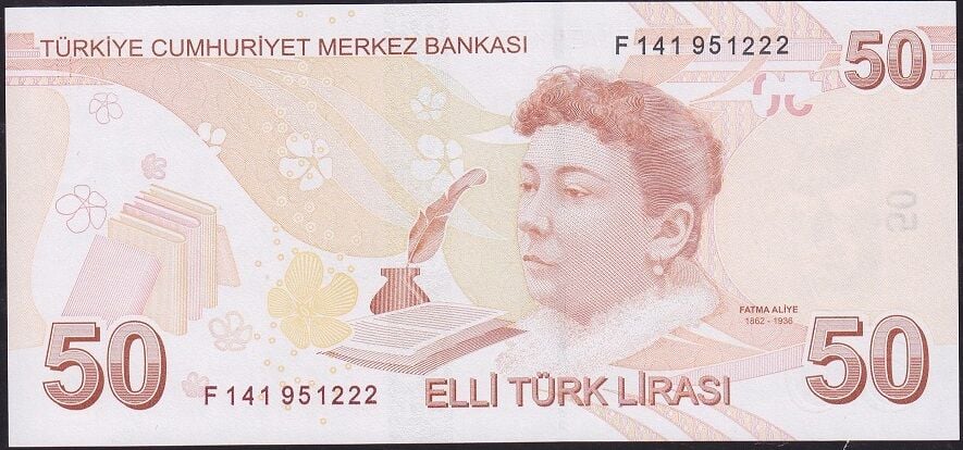 9.Emisyon 7.Tertip 50 Lira F141 951222 Çil