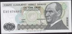 7.Emisyon 2.Tertip 10 Lira E37 676662 Çok Çok Temiz
