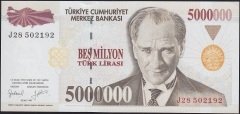 7.Emisyon 5 000 000 Lira J28 502192 Çil