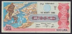 1985 19 MART YARIM BİLET Y SERİSİ
