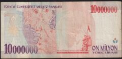 7.Emisyon 10 000 000 Lira A07 774731 Çok Temiz