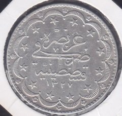 1327 / 9 REŞAT 20 KURUŞ GÜMÜŞ ÇİLALTI