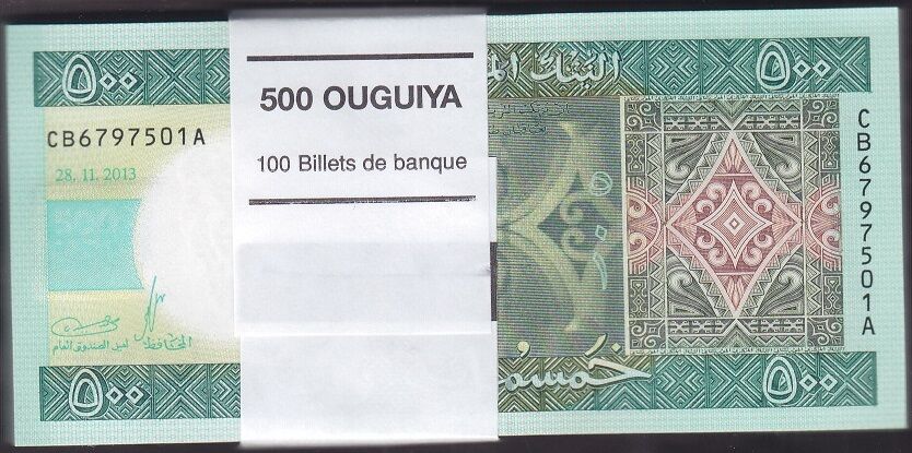 Moritanya 500 Ouguiya 2013 Deste (100 Adet) Çil