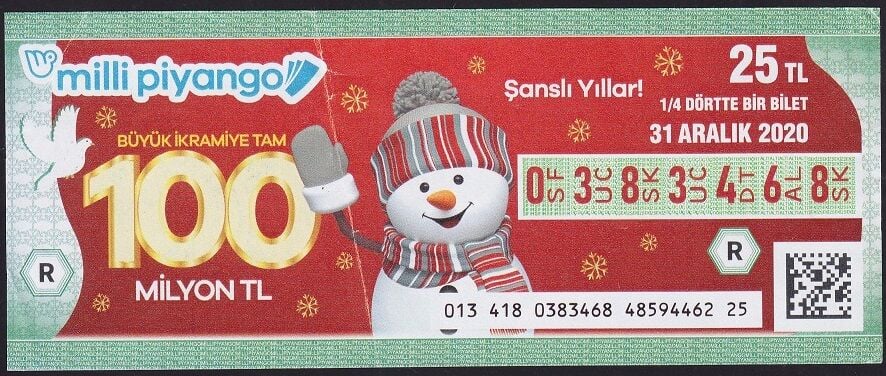 2020 31 Aralık Çeyrek Bilet - R Serisi