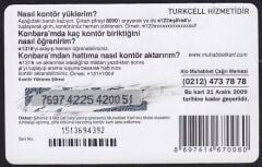 Turkcell Muhabbet Kart 100 Kontör 2009 Spider Man 3