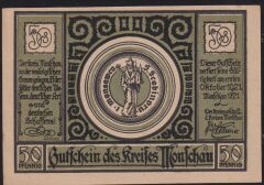 Almanya 50 Pfennig Notgeld 1921 Çil