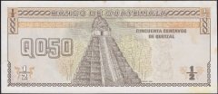 Guatemala 1/2 Quetzal 1989 Ççt Çilaltı ( kat yok lekeler var )